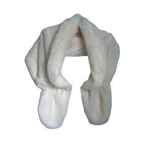 Vintage liangdianpicao‎ faux white fur wrap scarf